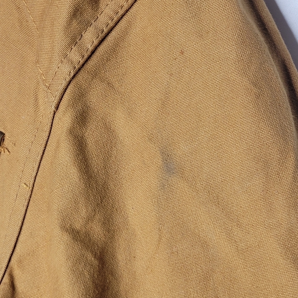 Vintage 60s Mens Size Small Distressed Canvas Hunting Birding Jacket Brown USA - Picture 6 of 9
